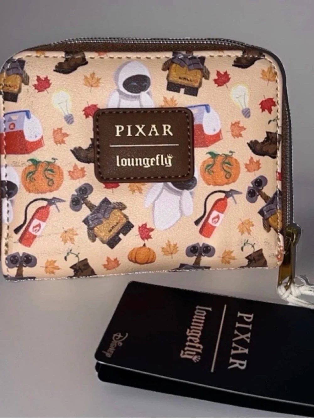Loungefly Pixar Beige WALL·E & EVE Kids Zip Wallet